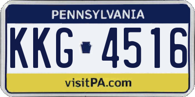 PA license plate KKG4516