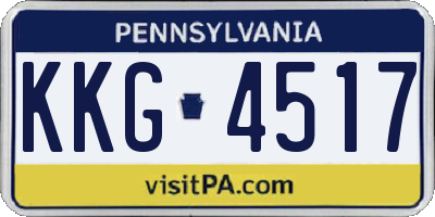 PA license plate KKG4517