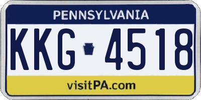 PA license plate KKG4518