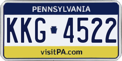 PA license plate KKG4522