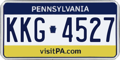 PA license plate KKG4527