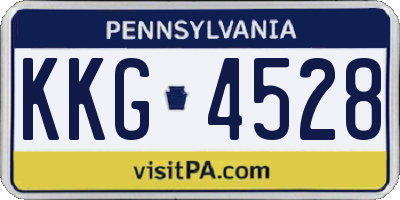 PA license plate KKG4528