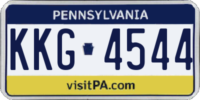PA license plate KKG4544