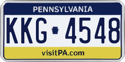 PA license plate KKG4548
