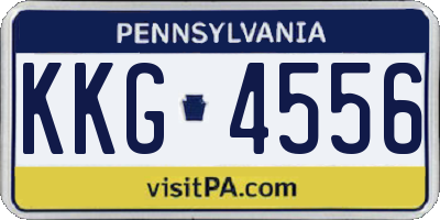 PA license plate KKG4556