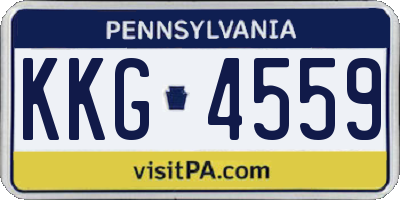 PA license plate KKG4559
