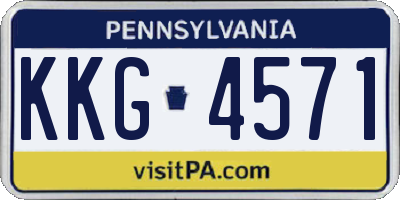 PA license plate KKG4571