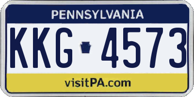 PA license plate KKG4573