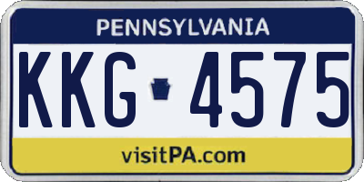 PA license plate KKG4575