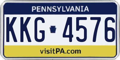 PA license plate KKG4576