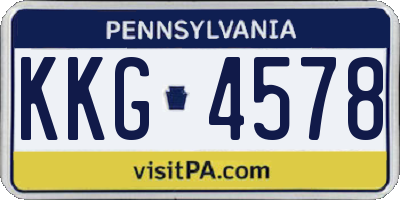 PA license plate KKG4578