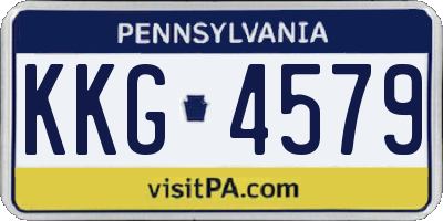 PA license plate KKG4579