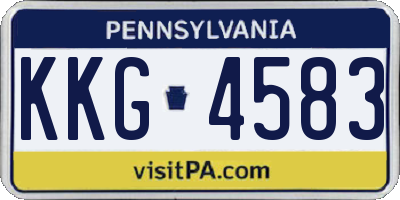 PA license plate KKG4583