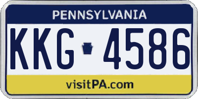 PA license plate KKG4586