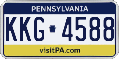 PA license plate KKG4588