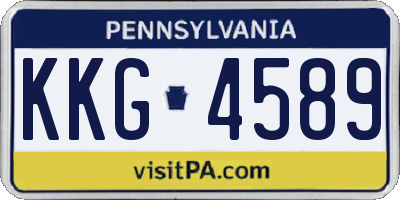 PA license plate KKG4589