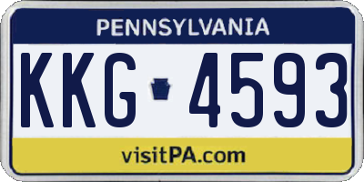 PA license plate KKG4593