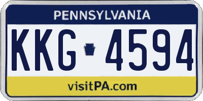PA license plate KKG4594