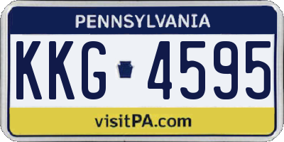 PA license plate KKG4595