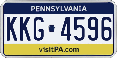 PA license plate KKG4596