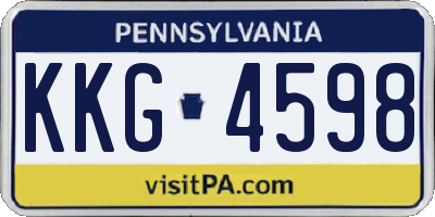 PA license plate KKG4598