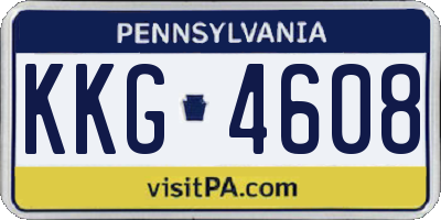 PA license plate KKG4608