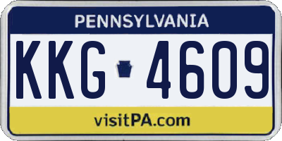 PA license plate KKG4609