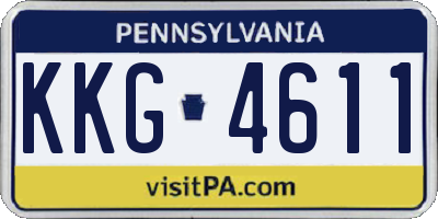 PA license plate KKG4611