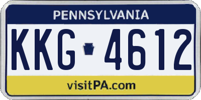 PA license plate KKG4612