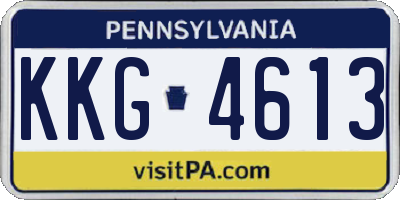 PA license plate KKG4613