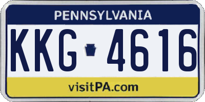 PA license plate KKG4616