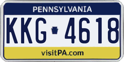PA license plate KKG4618