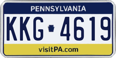 PA license plate KKG4619