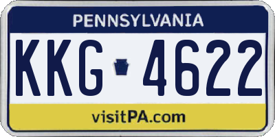 PA license plate KKG4622