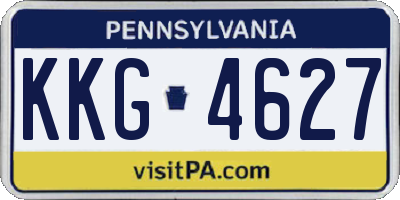 PA license plate KKG4627