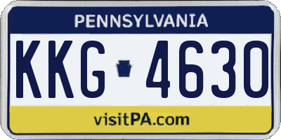PA license plate KKG4630