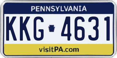 PA license plate KKG4631