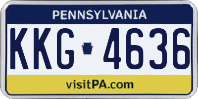 PA license plate KKG4636