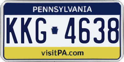 PA license plate KKG4638