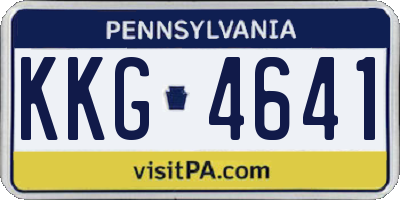 PA license plate KKG4641