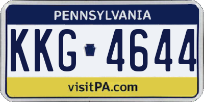 PA license plate KKG4644