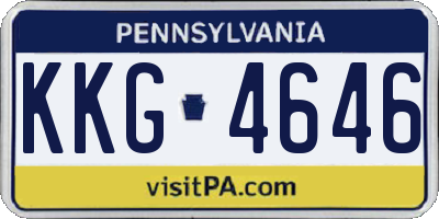 PA license plate KKG4646