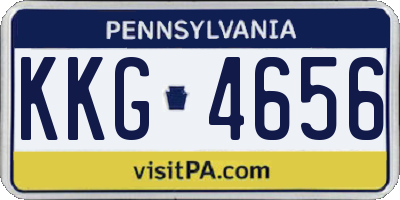 PA license plate KKG4656