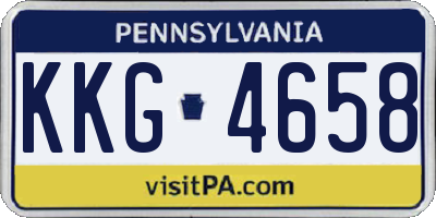 PA license plate KKG4658
