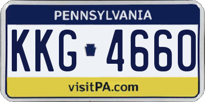 PA license plate KKG4660