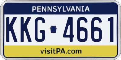 PA license plate KKG4661