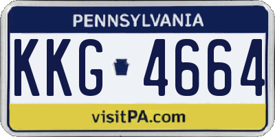 PA license plate KKG4664