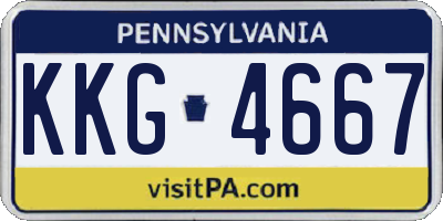 PA license plate KKG4667
