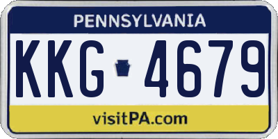 PA license plate KKG4679