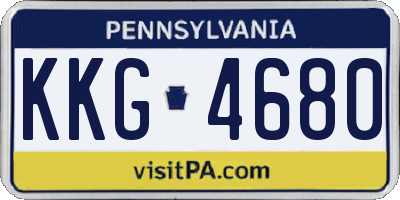 PA license plate KKG4680
